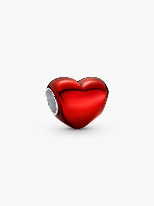 Pandora Metallic Red Heart Charm zilver - 793337C02