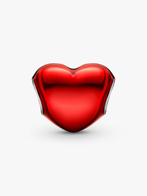 Pandora Metallic Red Heart Charm zilver - 793337C02