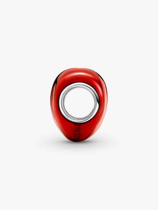 Pandora Metallic Red Heart Charm zilver - 793337C02