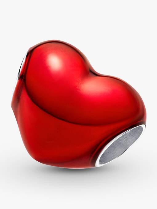 Pandora Metallic Red Heart Charm zilver - 793337C02