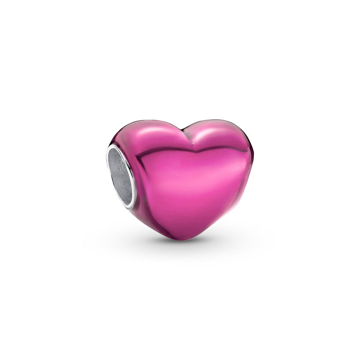 Pandora Metallic Roze Hart Bedel zilver