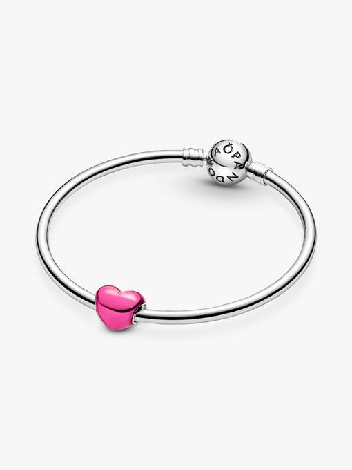 Pandora Metallic Roze Hart Bedel zilver - 793337C03