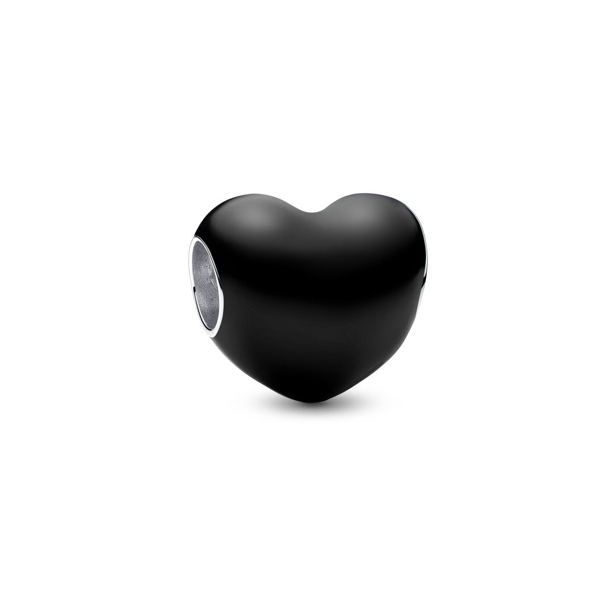Pandora Metallic Hart Bedel zilver zwart - 793337C04