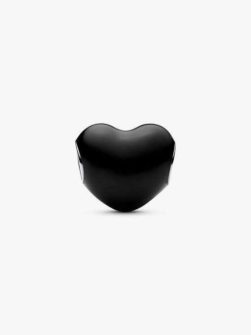 Pandora Metallic Hart Bedel zilver zwart - 793337C04