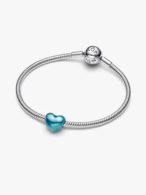Pandora Metallic Hemelsblauwe Hart Bedel zilver - 793337C06