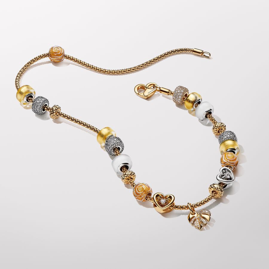 Pandora Goudkleurige minibedel van muranoglas - 793353C00