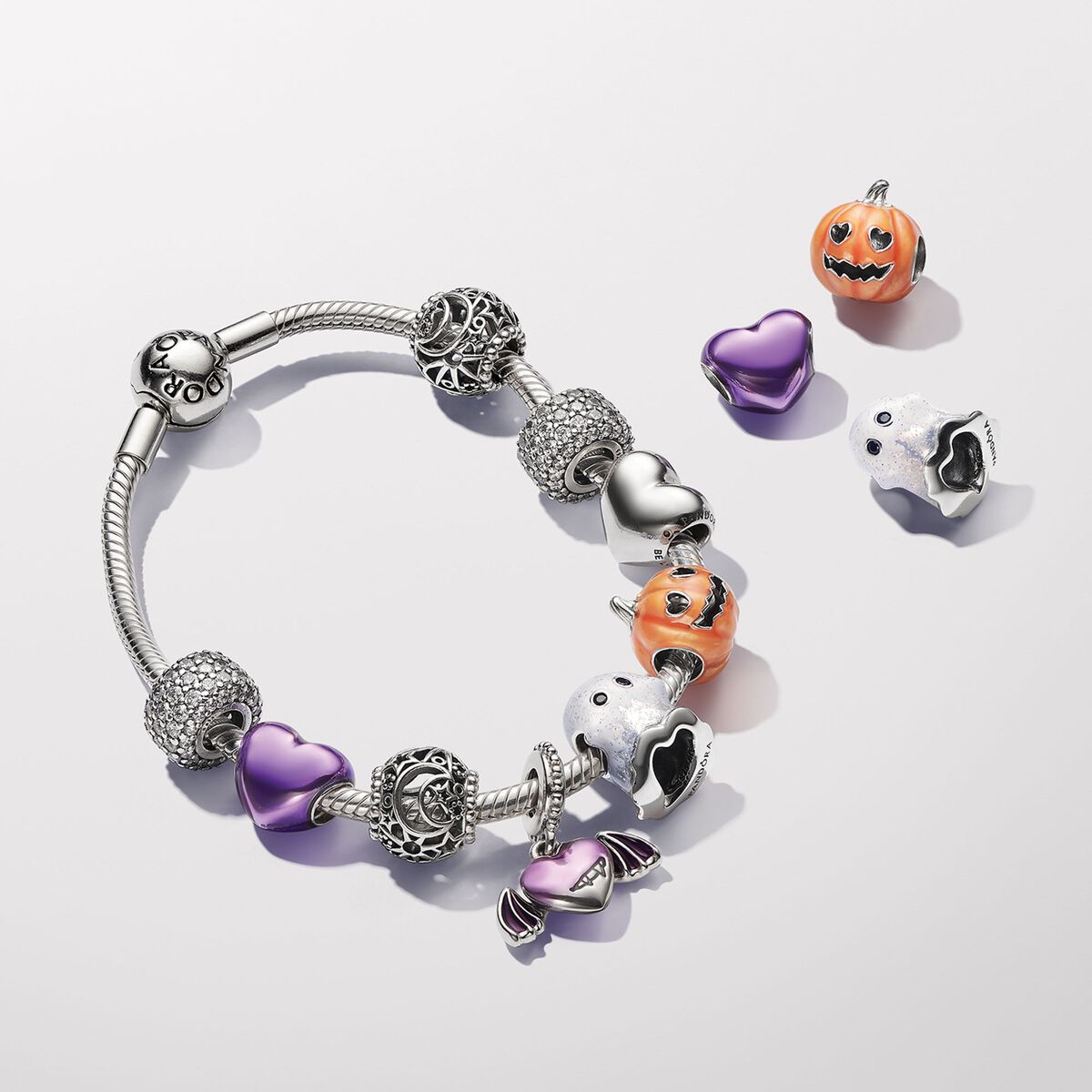 Pandora Glow-in-the-dark Boo Ghost Bedel zilver - 793404C01