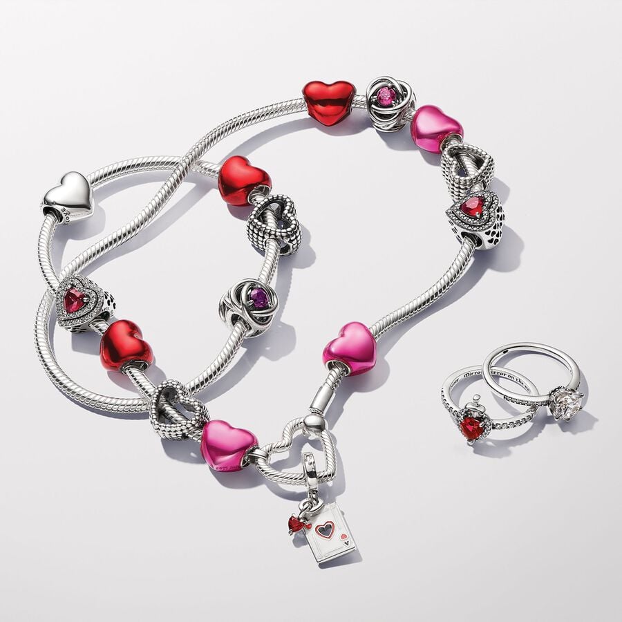Pandora Disney Schurken Hartenkoningin Dubbele Hangende Bedel zilver - 793420C01