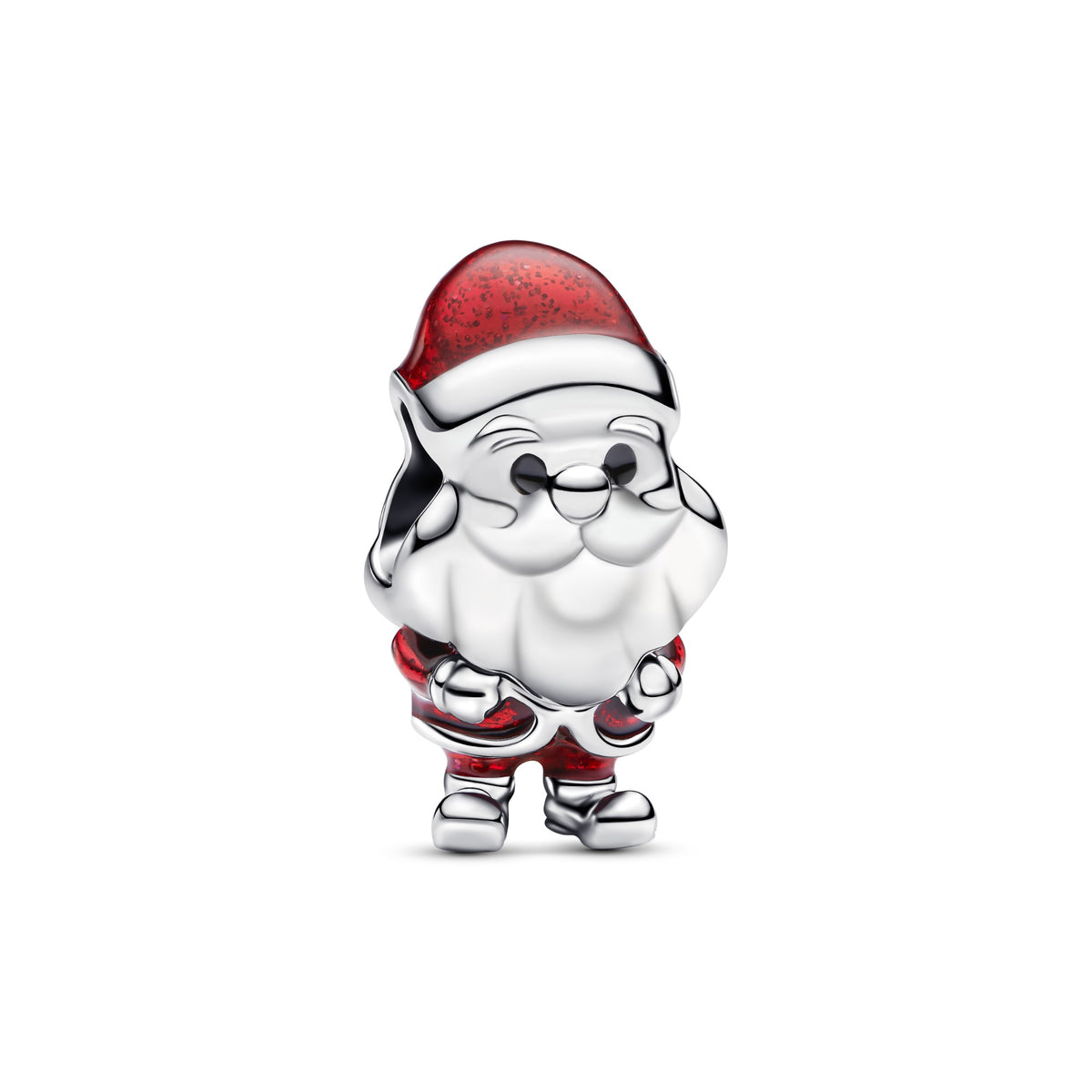 Pandora Bedel met speelse Kerstman zilver