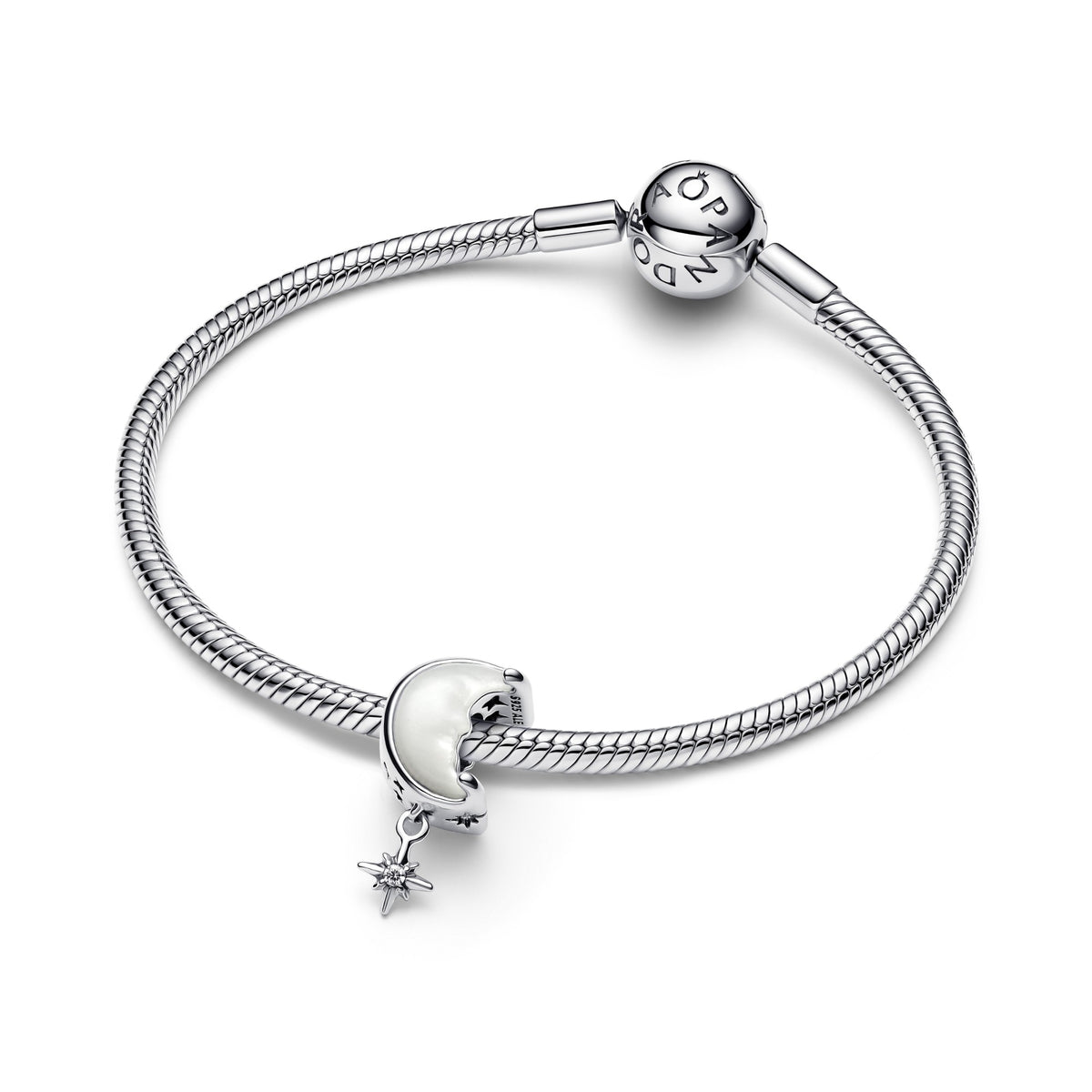 Pandora Bedel met maan en poolster zilver 793594C01