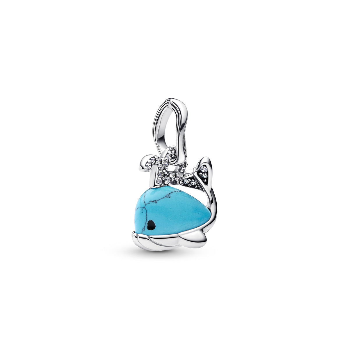 Pandora Turquoise Walvis Hangende Bedel zilver