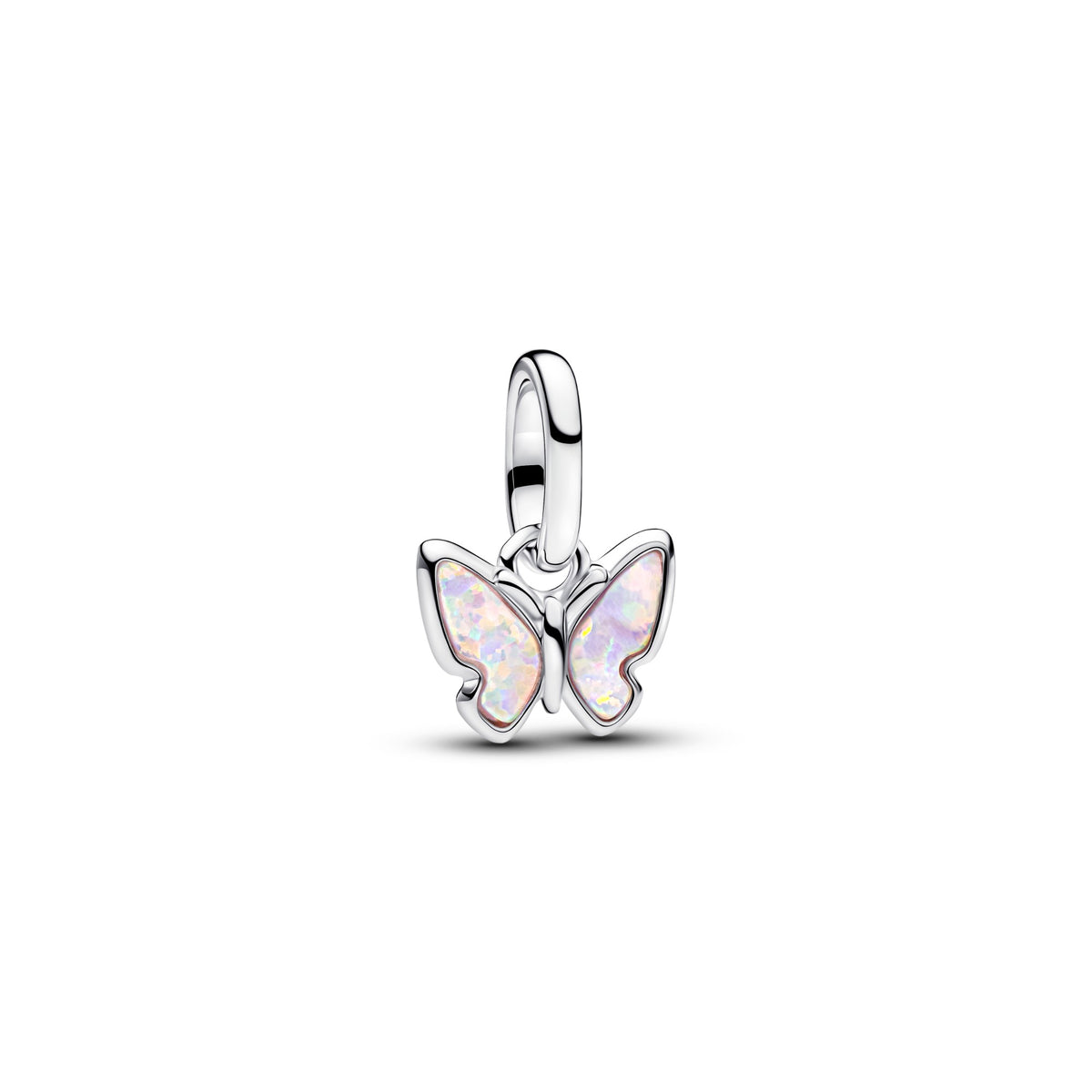 Pandora Roze Vlinder Mini-Hangende bedel zilver