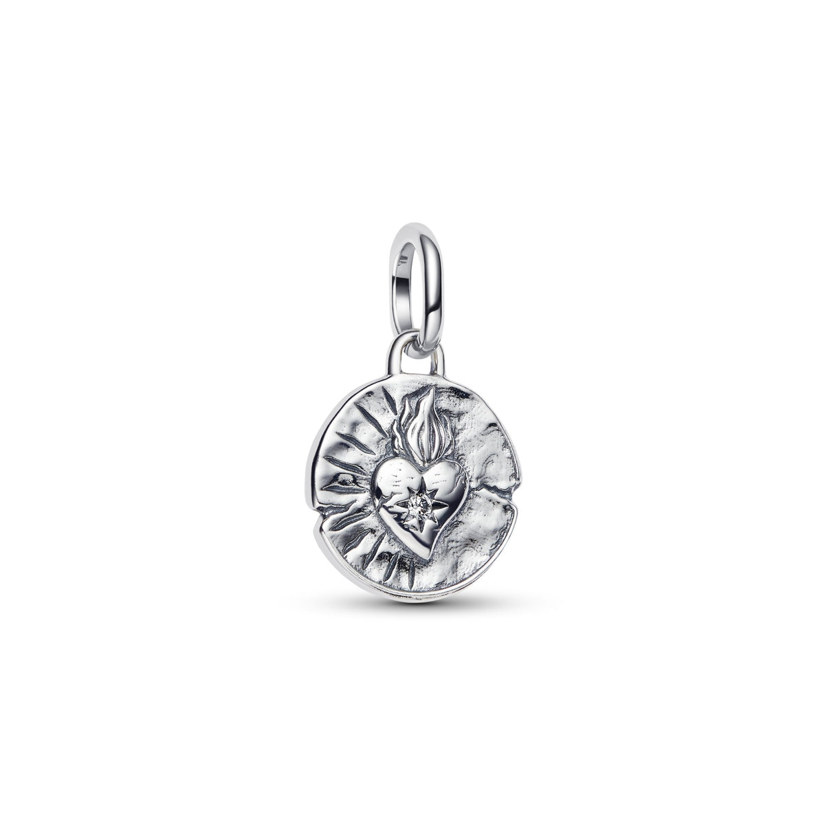 Pandora Medaillonbedel hart zilver