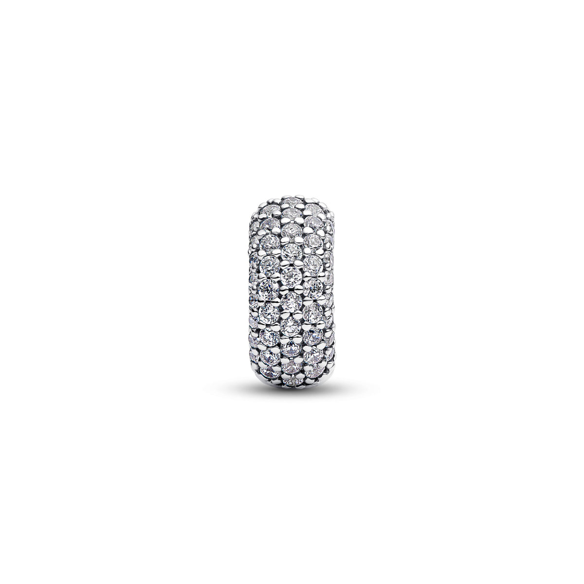 Pandora Clipbedel pavé hart zilver 794032C01