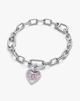 Pandora Stralend Roze Hart Medaillonbedel 794409C01 – Zilver met Emaille