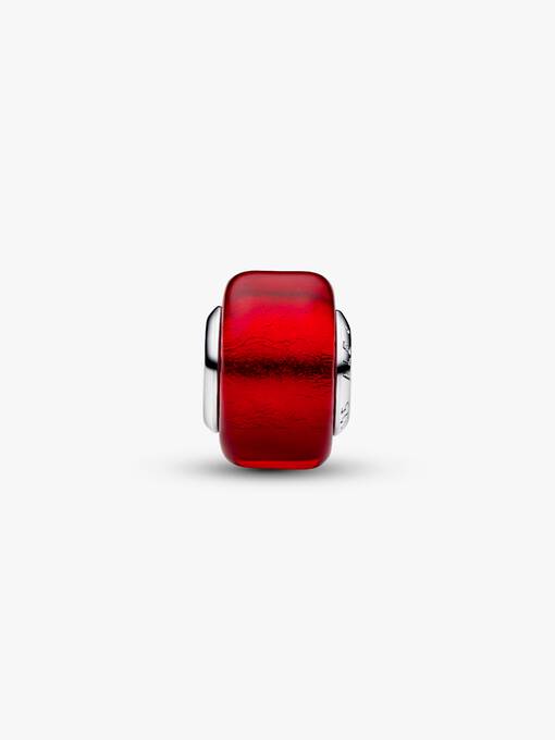 Pandora Rode Muranoglazen Bedel zilver - 794425C00