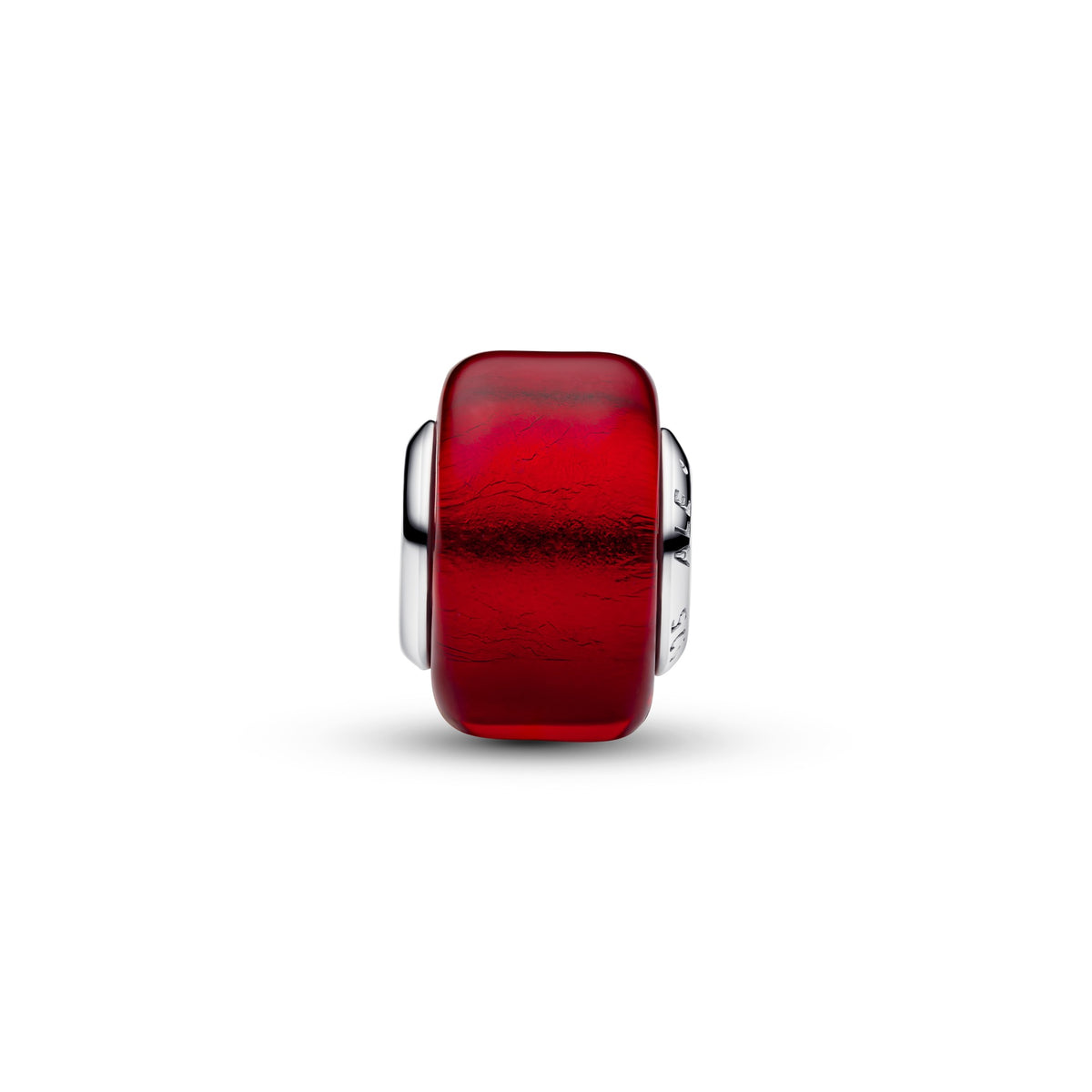 Pandora Rode Muranoglazen Bedel zilver 794425C00