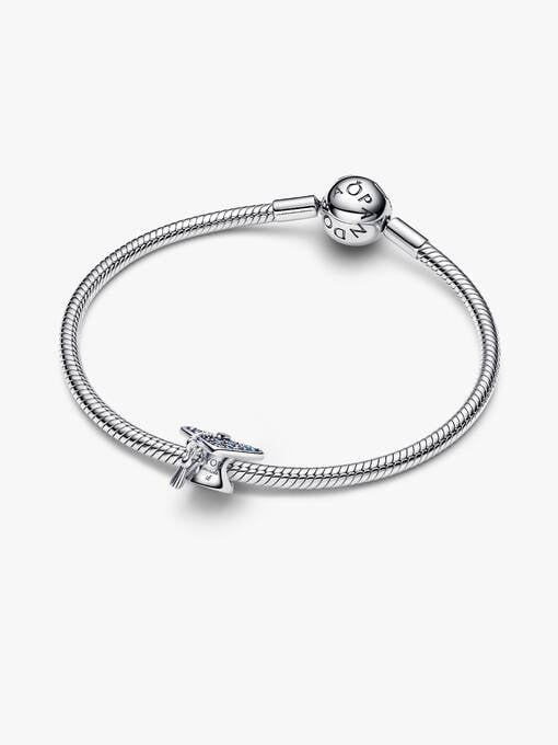 Pandora Sprankelende Blauwe 2026 Afstudeercap Bedel zilver - 794461C01