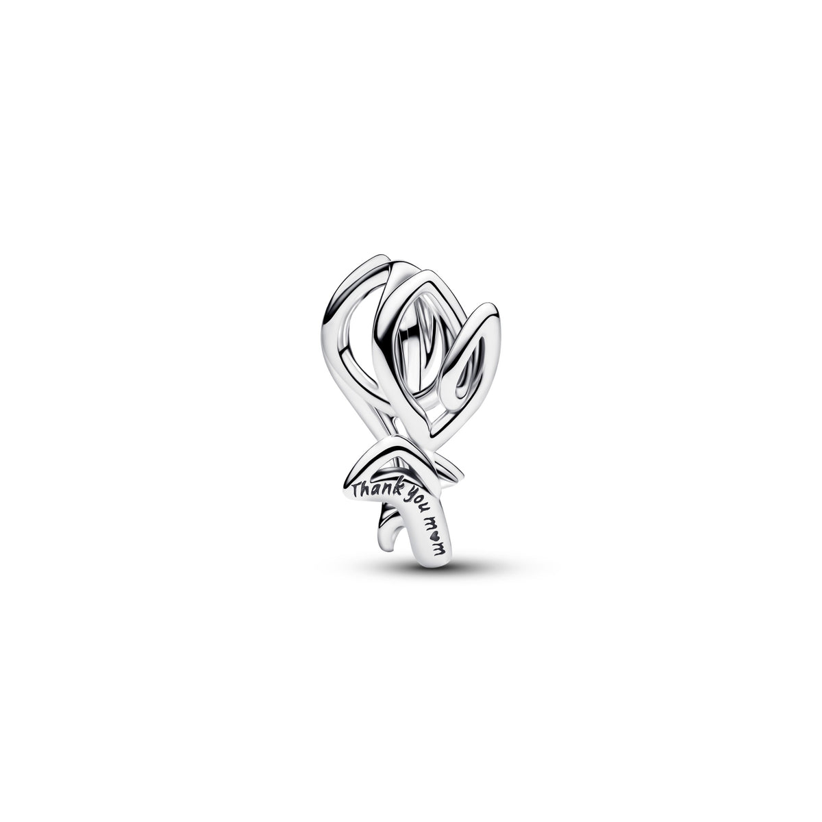 Pandora Tulp Opengewerkte Bedel zilver