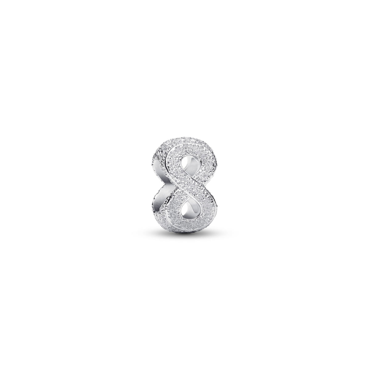 Pandora Getextureerd Oneindigheidssymbool Mini Bedel zilver