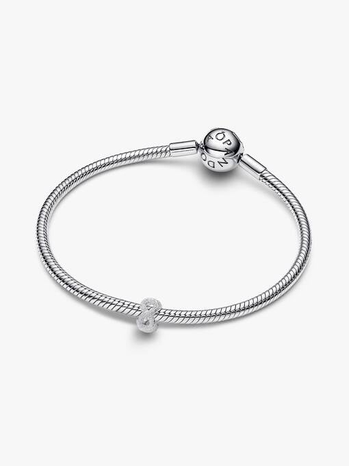 Pandora Getextureerd Oneindigheidssymbool Mini Bedel zilver - 794523C00