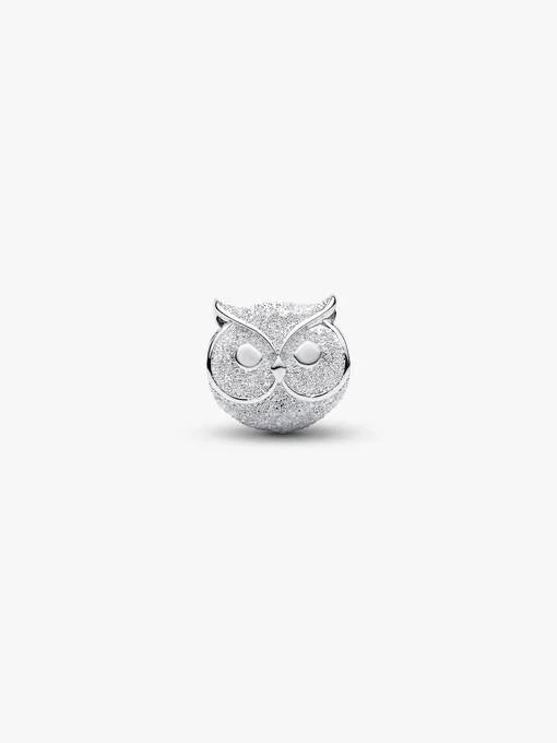 Pandora Getextureerde Uil Minibedel zilver - 794525C00