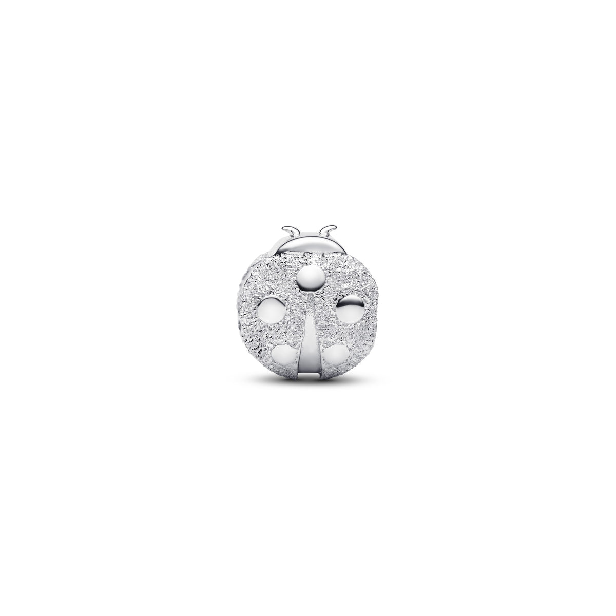Pandora Getextureerd Lieveheersbeestje Wereldbol Minibedel zilver 794527C00