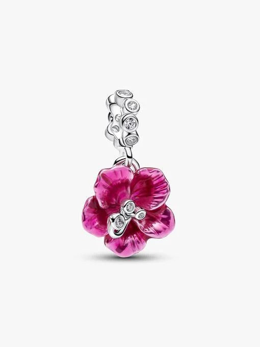 Pandora Hibiscus Hangende Bedel zilver 794698C01
