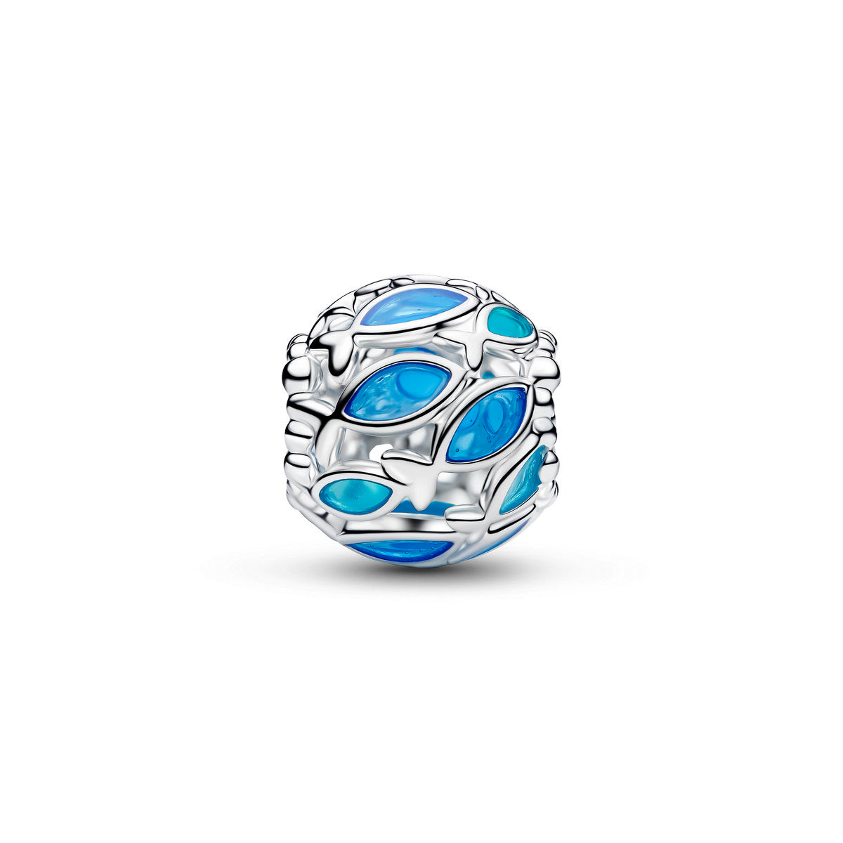 Pandora Opengewerkte Zwemmende Vis Bedel zilver 794699C01
