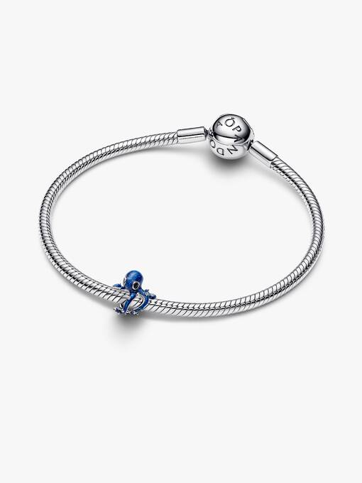 Pandora Blauwe Octopus Bedel zilver 794706C01