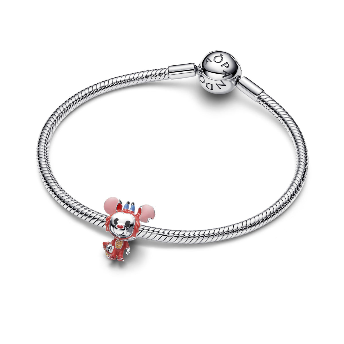 Pandora Disney Mickey Mouse als Mushu Bedel zilver 794762C01