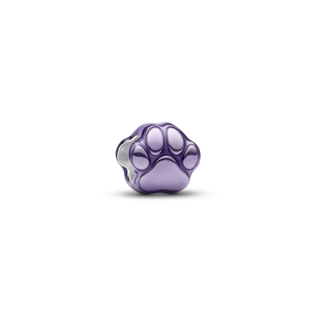 Pandora Paarse Pootafdruk Minibedel zilver
