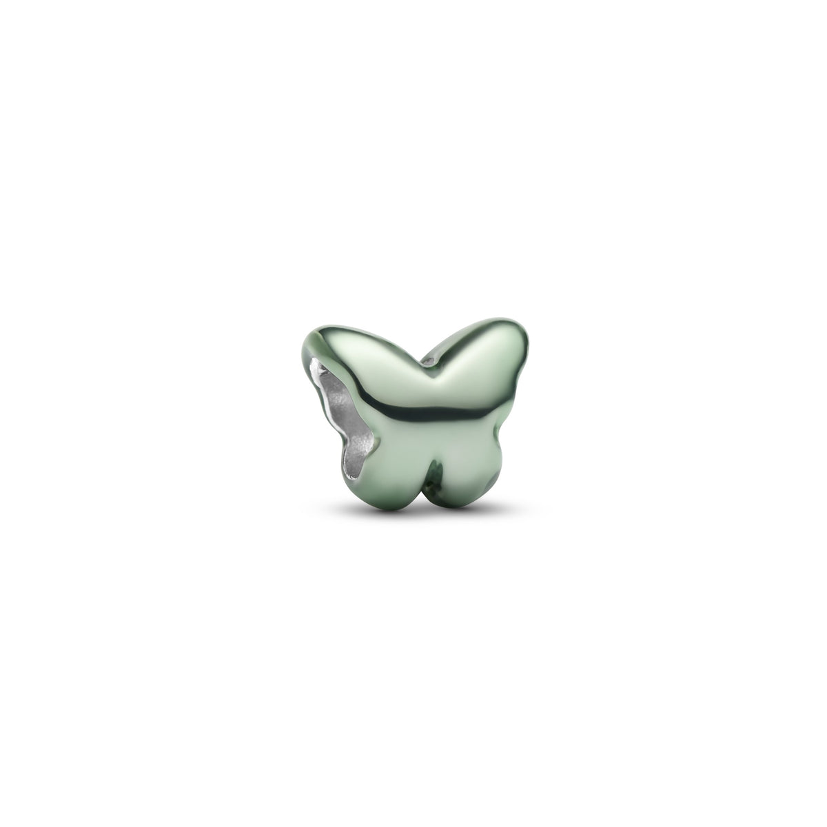 Pandora Groene Vlinder Minibedel zilver