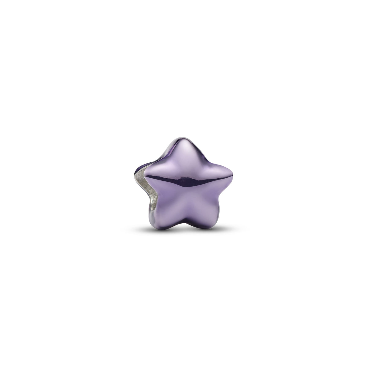 Pandora Paarse Ster Minibedel zilver