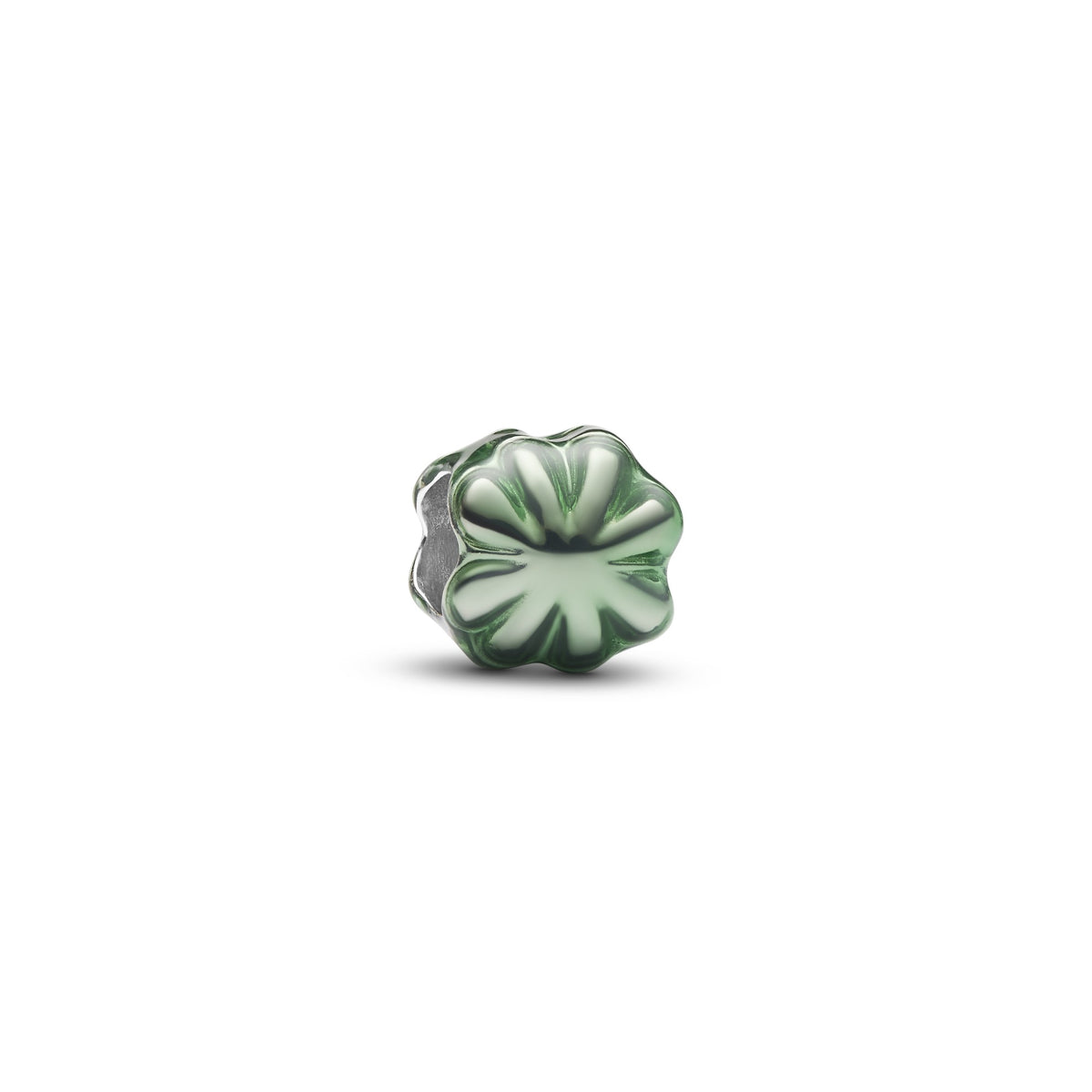 Pandora Groen Klavertje Vier Minibedel zilver