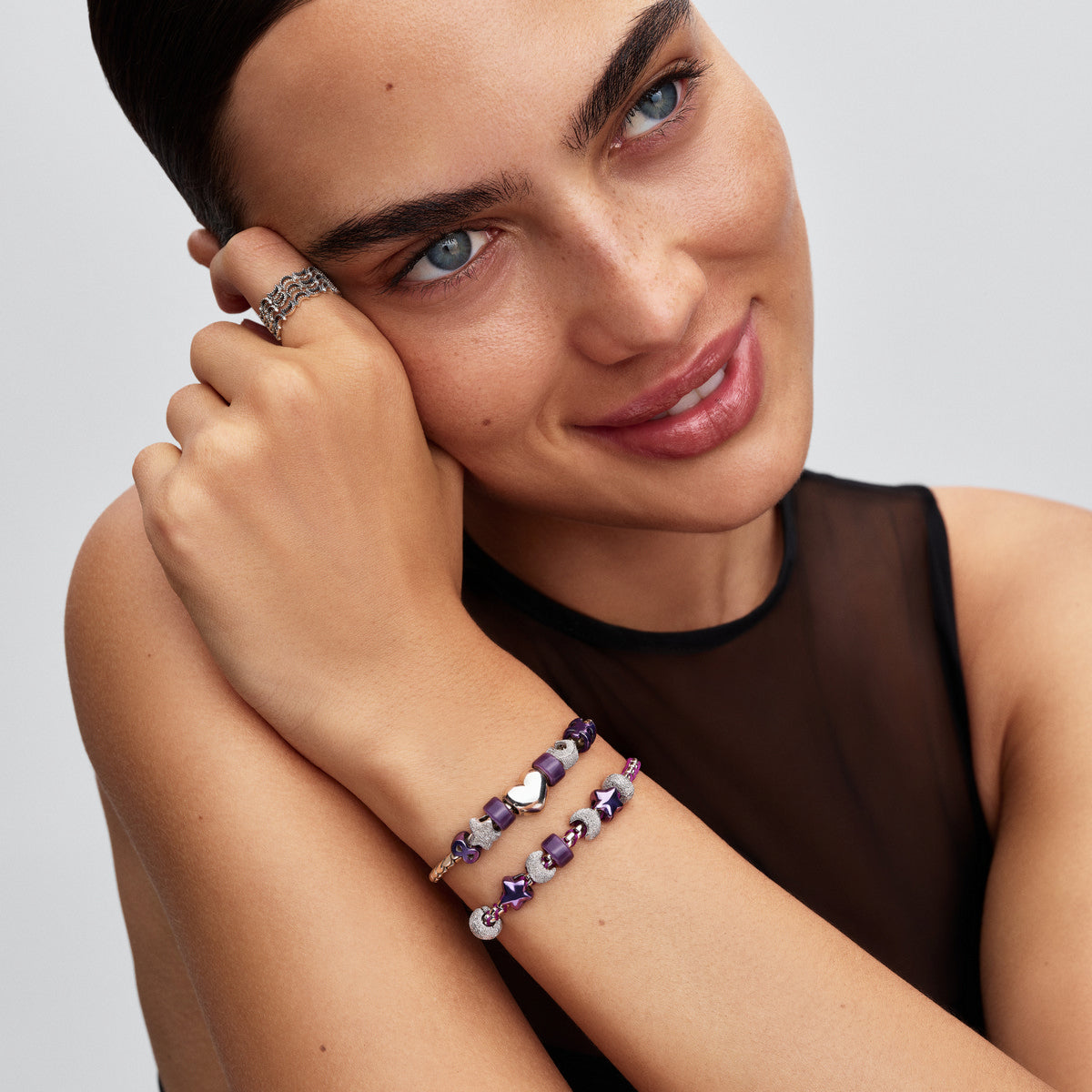 Pandora Paarse Oneindigheid Minibedel zilver 794909C01