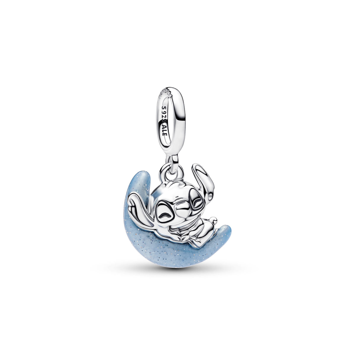 Pandora Disney Stitch Glow-in-the-dark Maan Hangende Bedel zilver