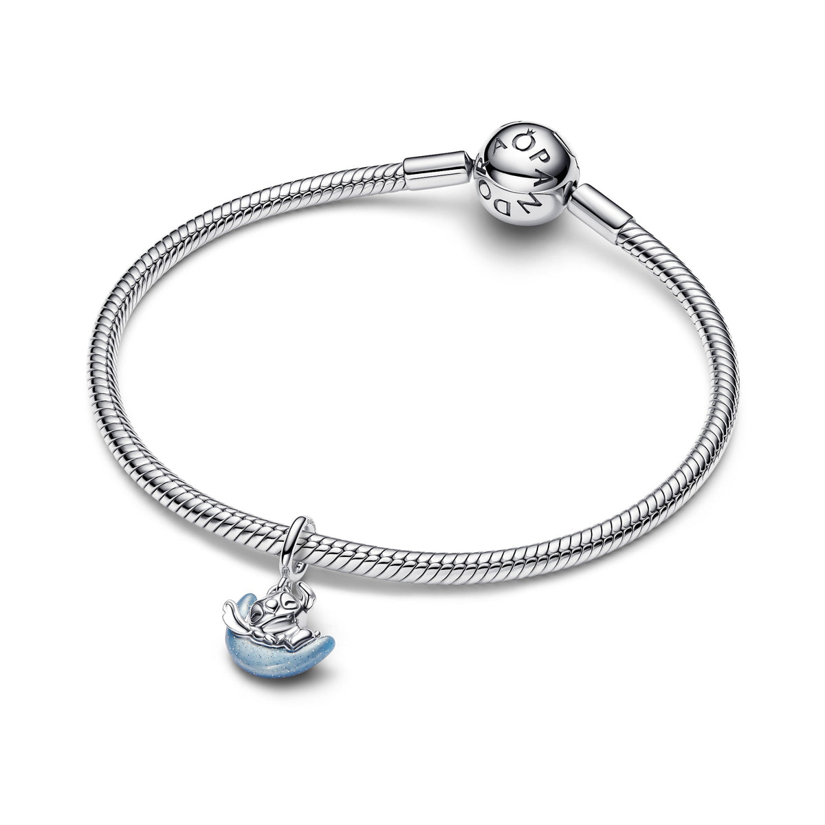 Pandora Disney Stitch Glow-in-the-dark Maan Hangende Bedel zilver