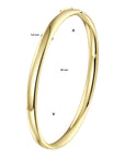 9K Geelgoud Bangle Scharnier Ovale Buis 5 Mm 8000536