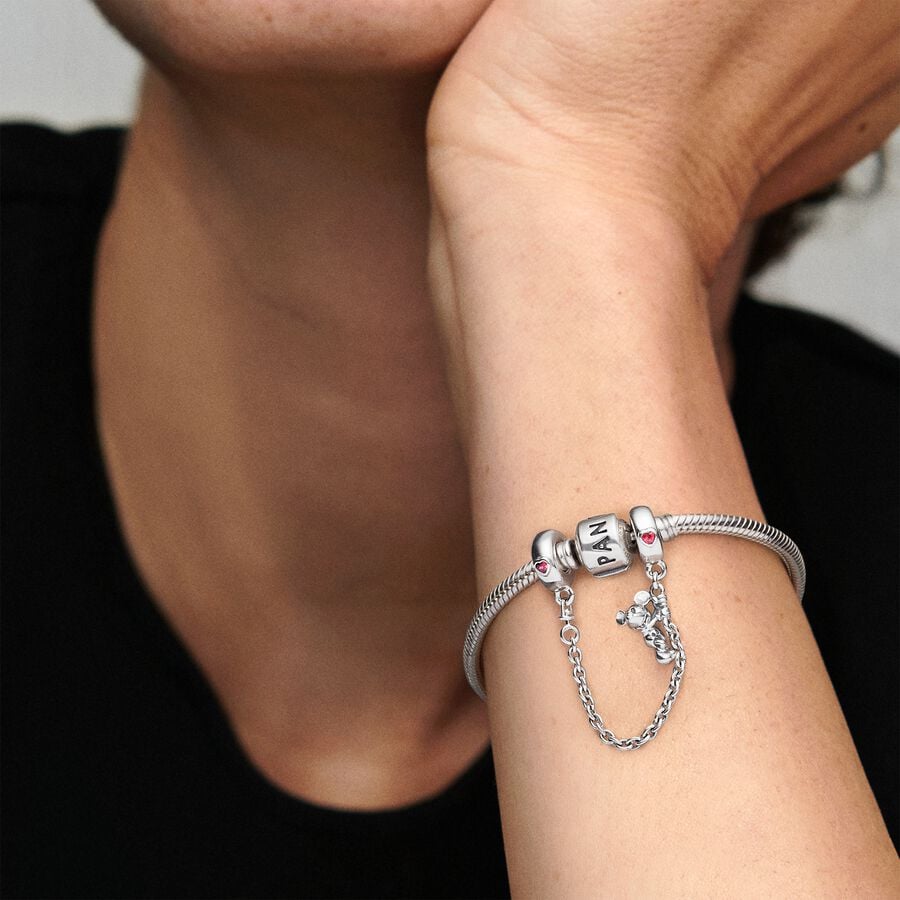 Pandora Disney, Climbing Mickey Veiligheidsketting zilver - 797173CZR