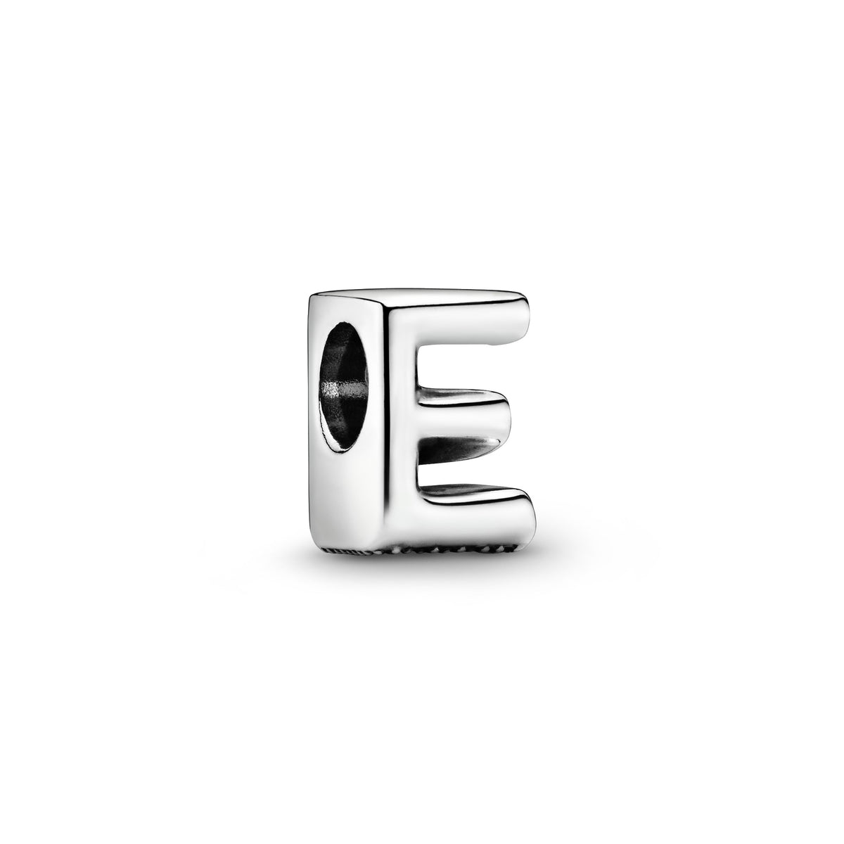 Pandora Letter E Alfabetbedel zilver