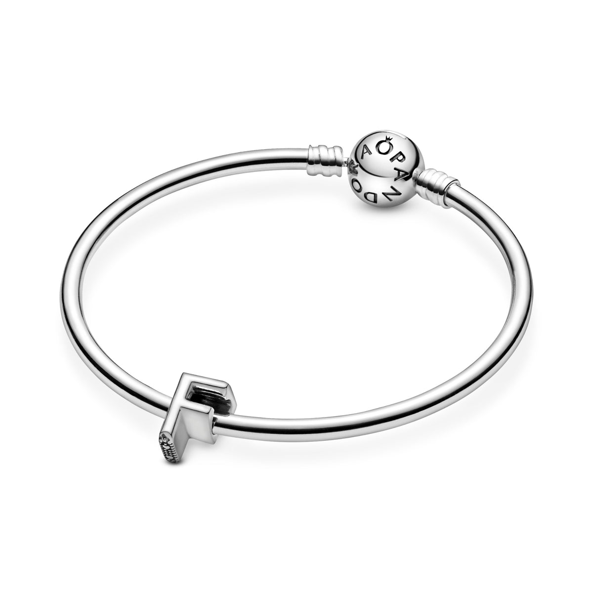 Pandora Letter F Alfabetbedel zilver 797460