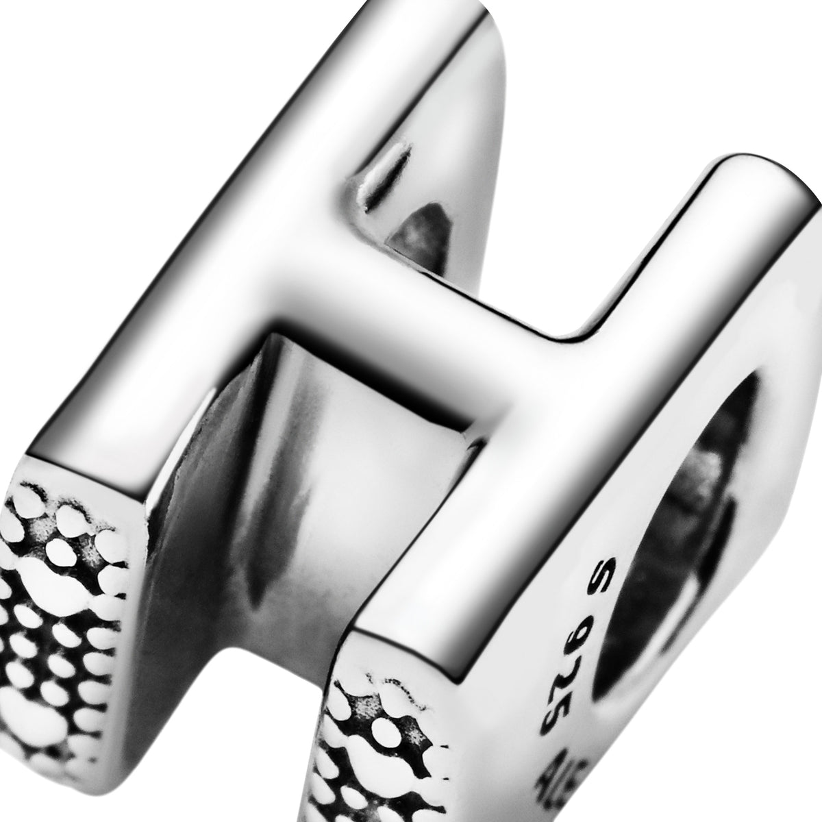 Pandora Letter H Alfabetbedel zilver 797462