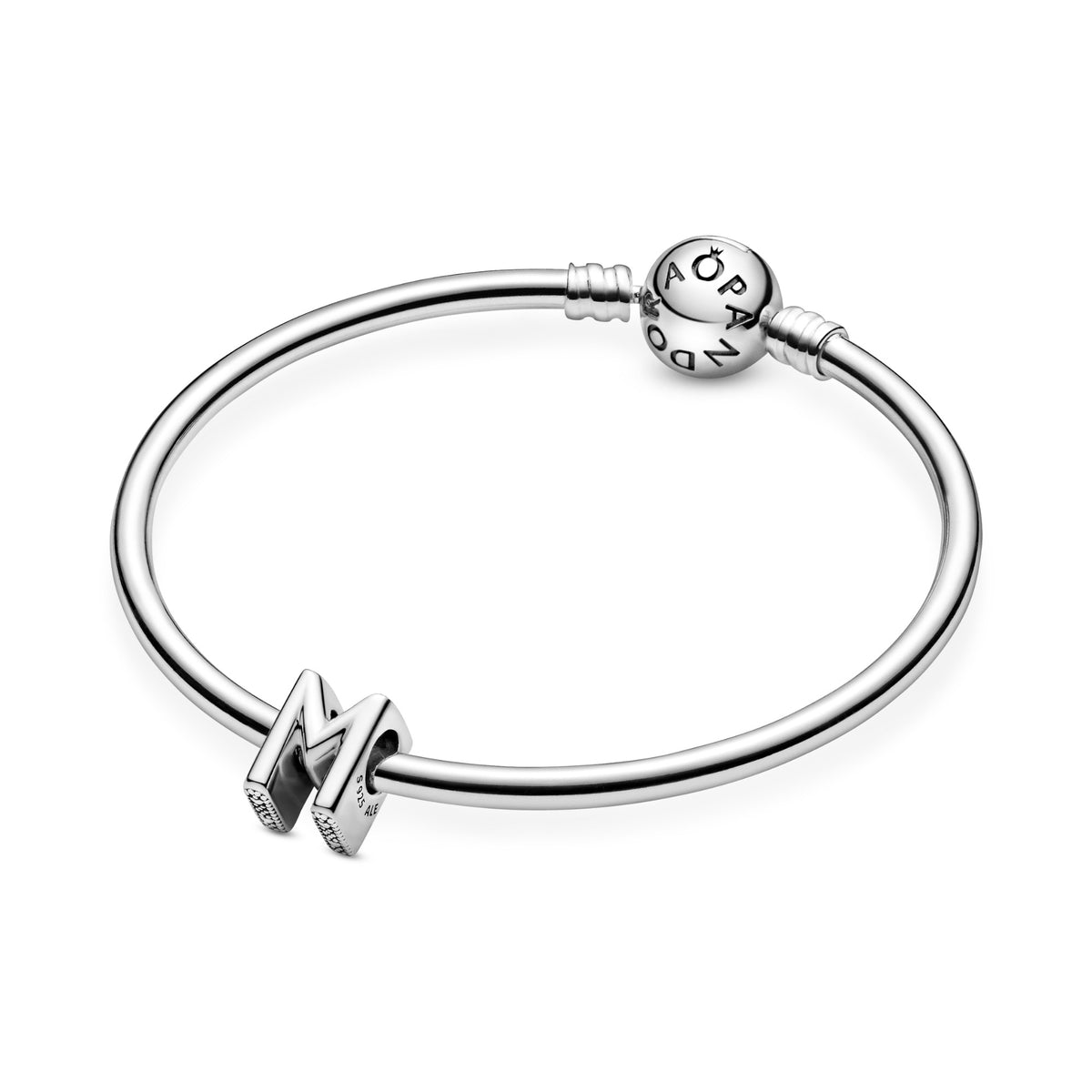 Pandora Letter M Alfabetbedel zilver 797467