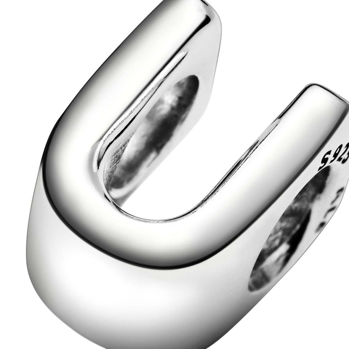 Pandora Letter U Alfabetbedel zilver 797475