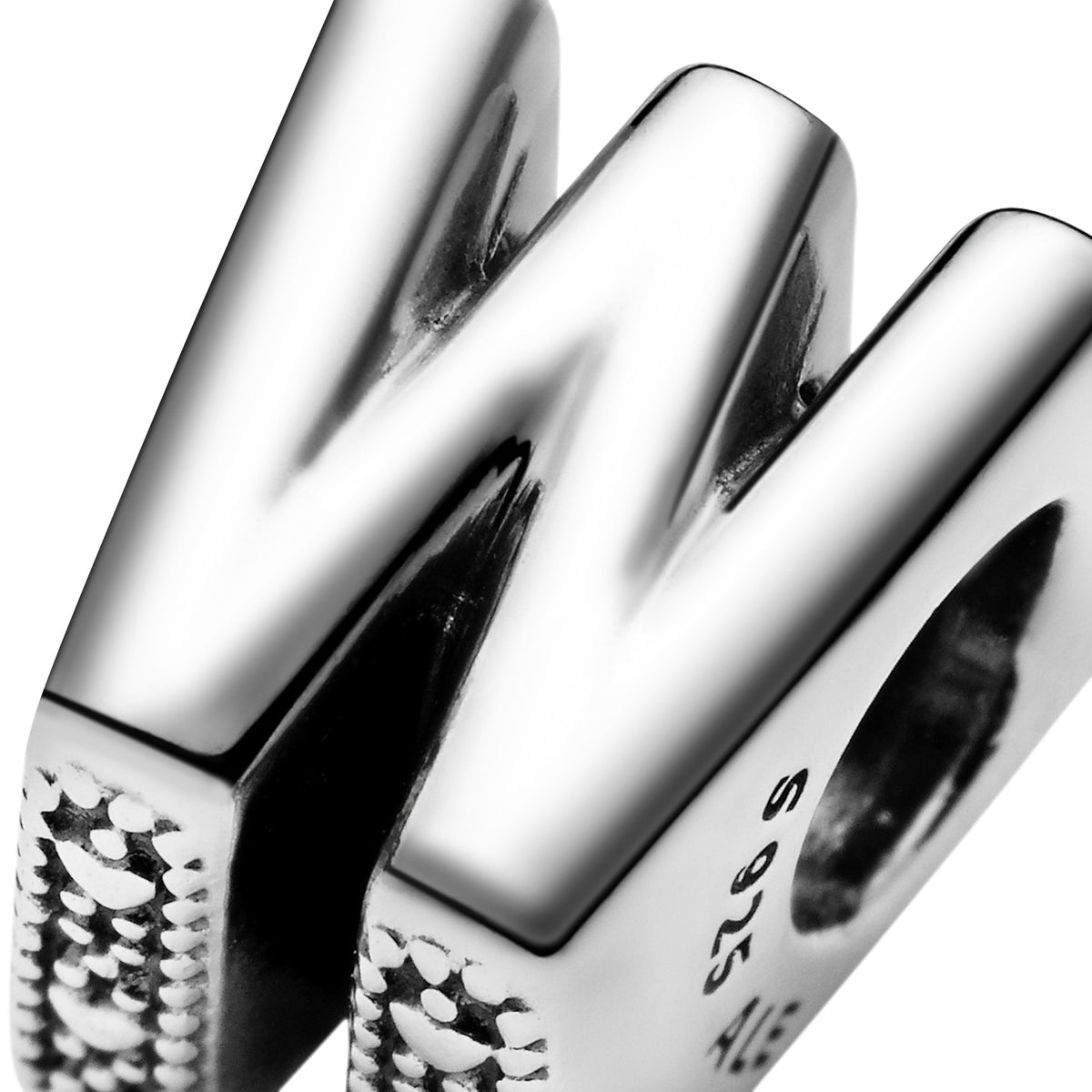 Pandora Letter W Alfabetbedel zilver 797477