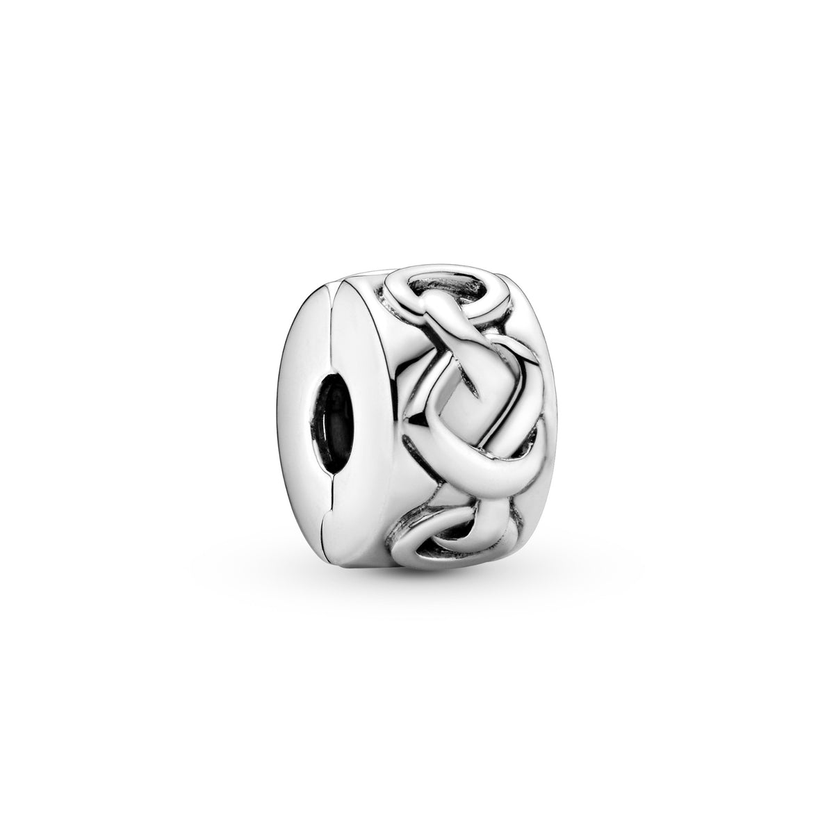Pandora Knotted Hearts Clip Bedel zilver