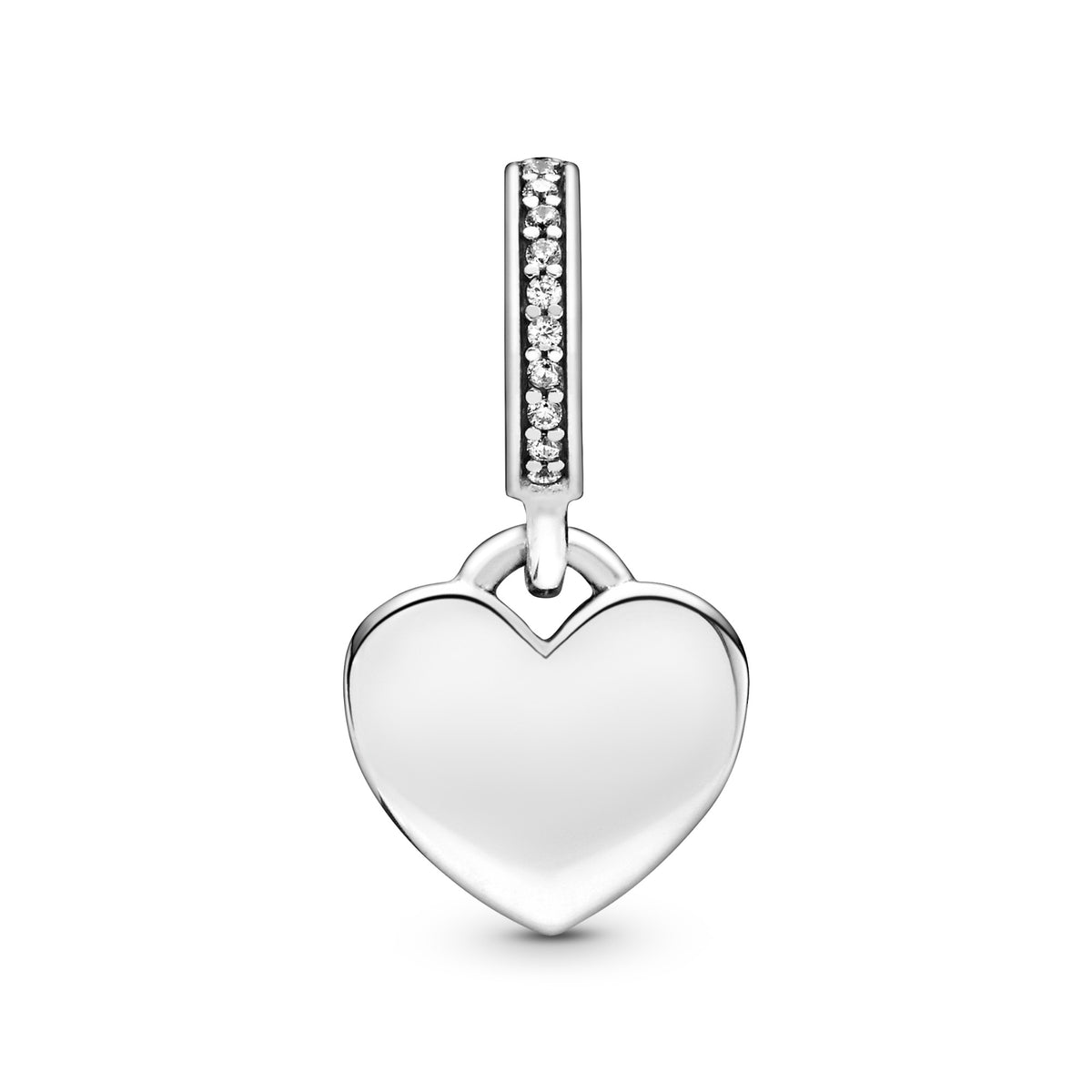 Pandora Graveerbare hartvormige hangende bedel zilver 798761C01