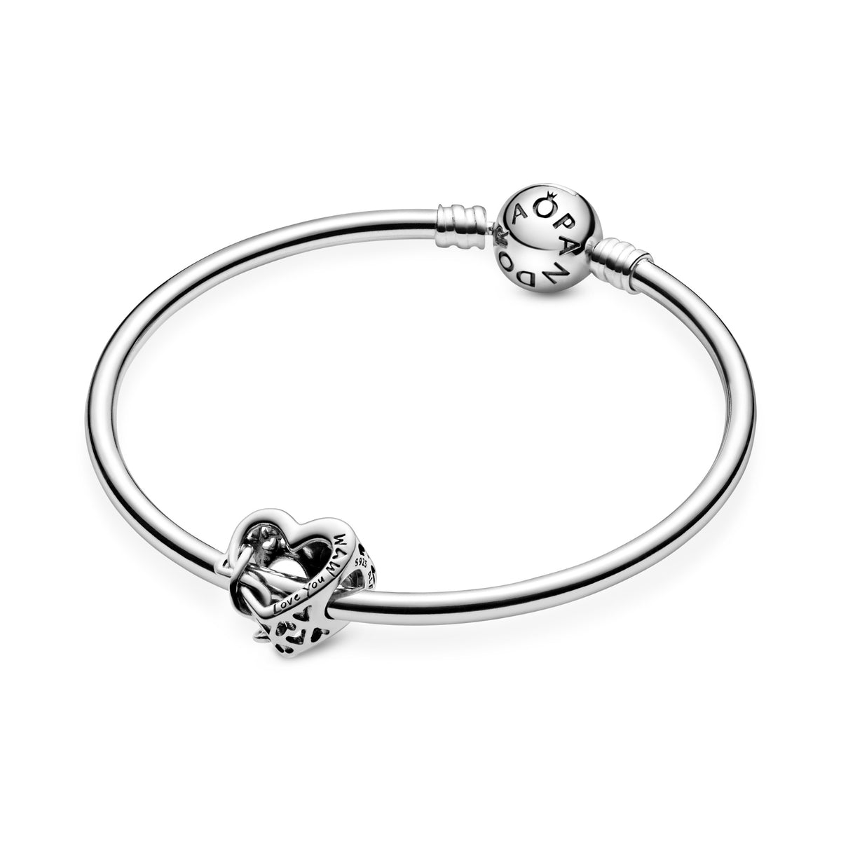 Pandora Oneindig Hart Bedel met Tekst 'Love You Mum' zilver 798825C00