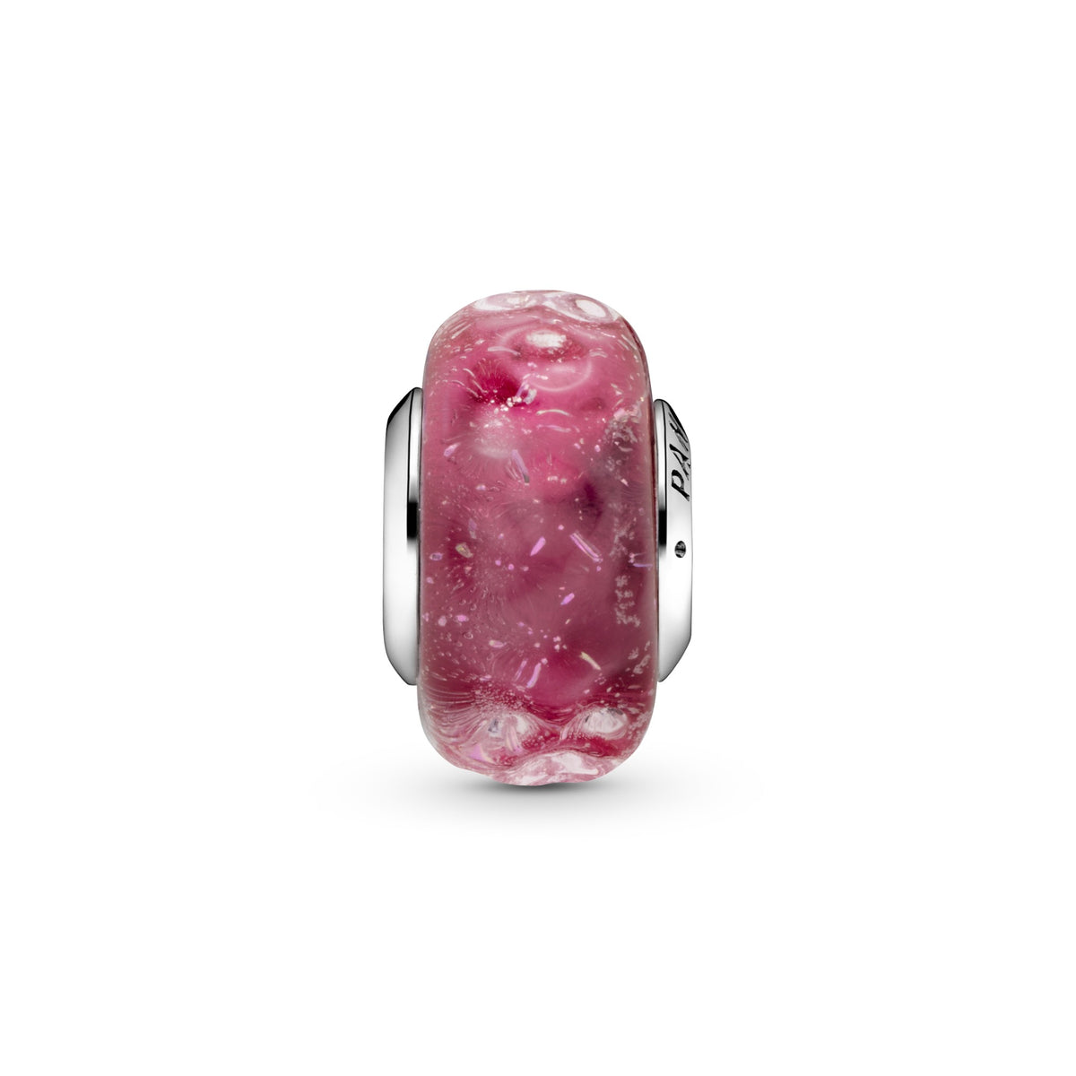 Pandora Golvende Fancy Roze Muranoglazen Bedel zilver 798872C00